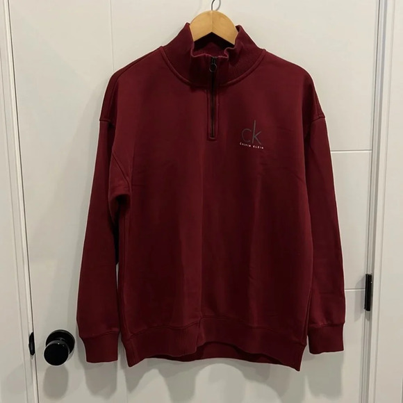 Calvin Klein 1/4 zip long sleeve sweater size large - Picture 3 of 11